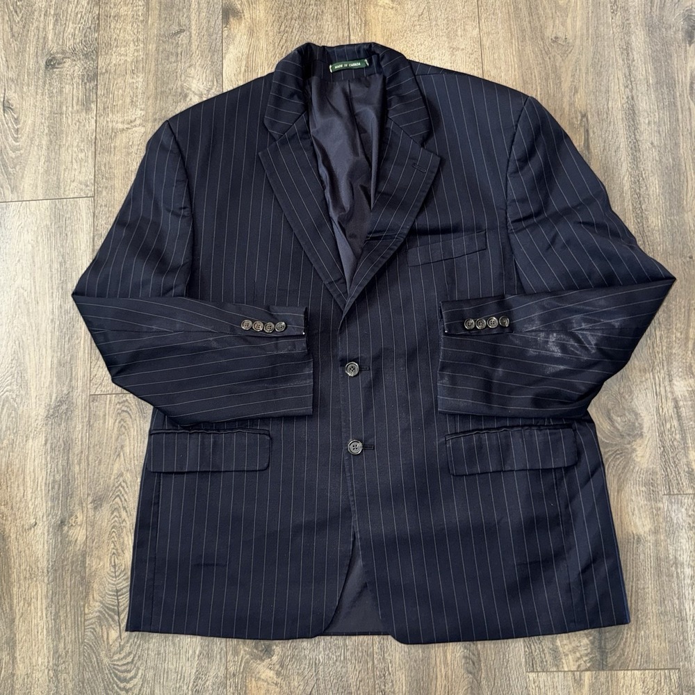 VTG Lauren Ralph Lauren Men's Blazer 100% Wool Sport Coat Jacket 44R Canada Mad